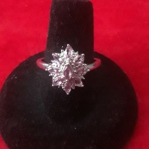 Rhodolite garnet in silver size 8